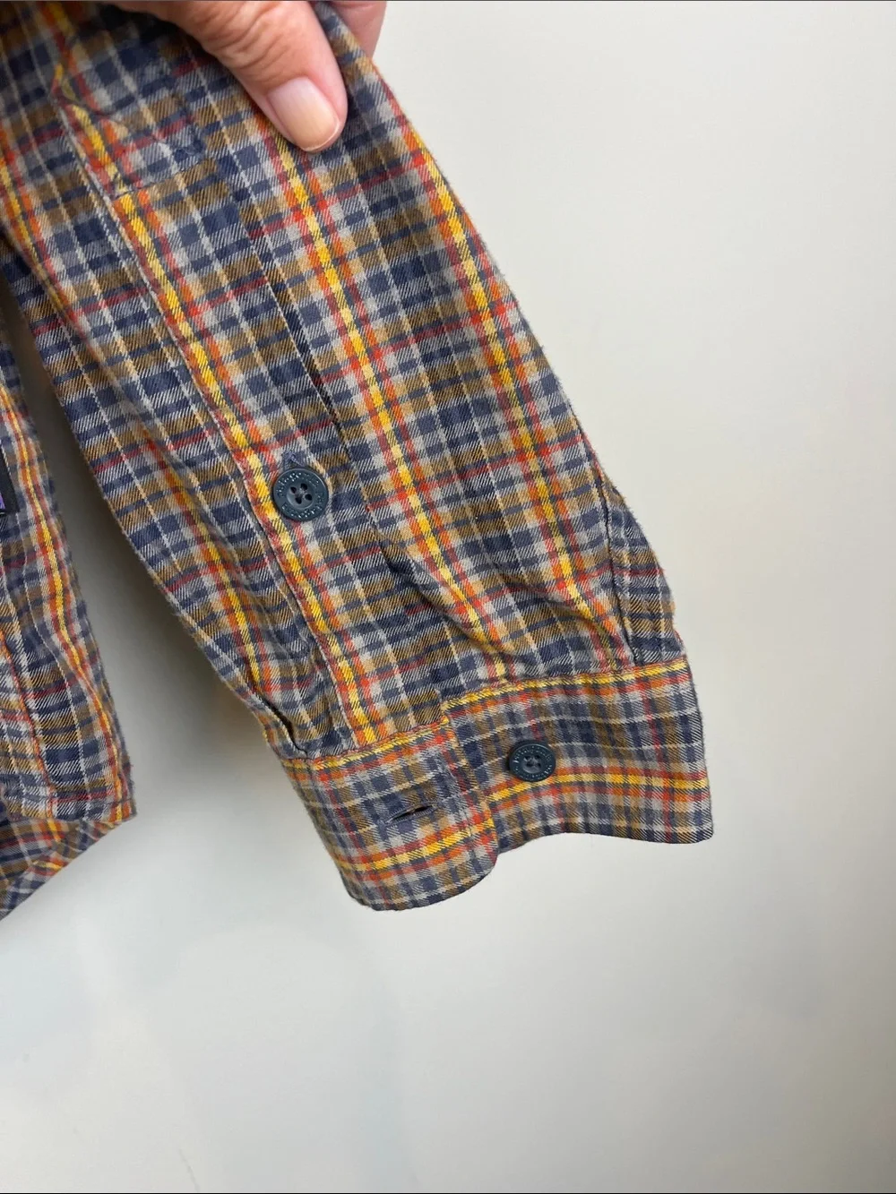 Patagonia Organic Pima Cotton Long-Sleeve Plaid Button-Down Shirt Men's Small